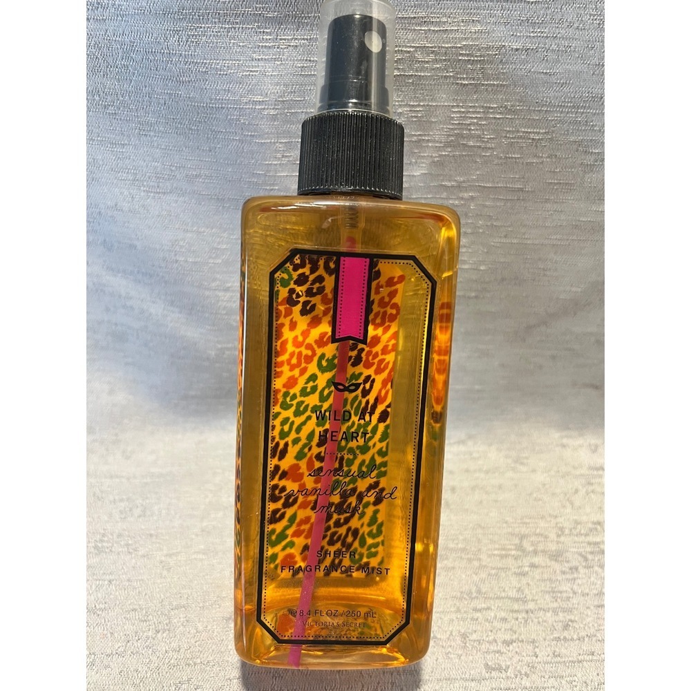 Victoria's Secret Wild at Heart Fragrance Mist 8.4oz Vanilla Musk Leopard Print